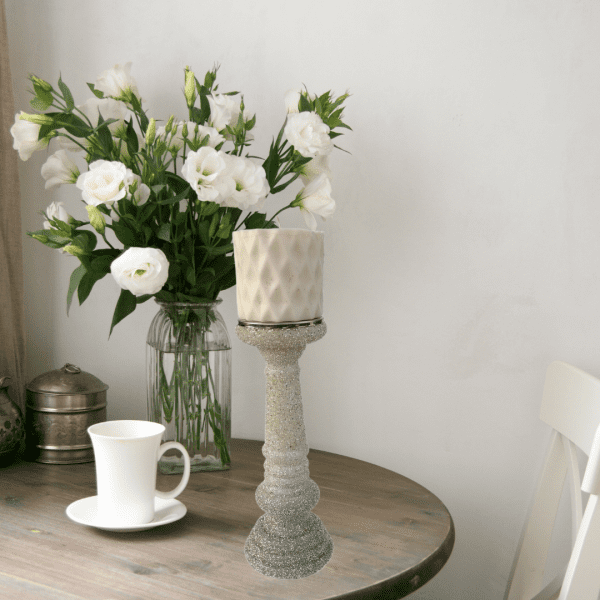 GREY BEADS CANDLE STAND OMBRE